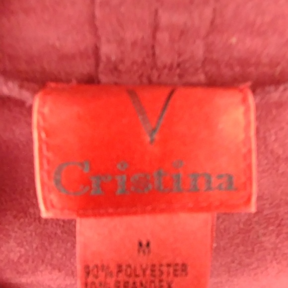 Like NEW V Christina Orange Red Suede Cardigan M - Picture 6 of 7